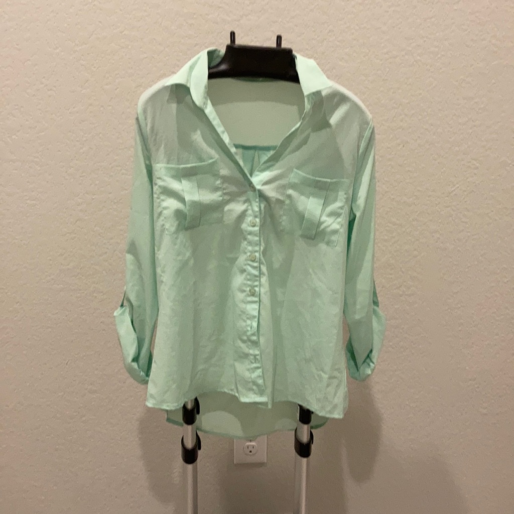Mint Button Down